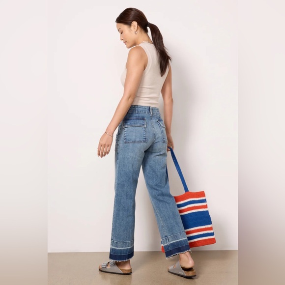 SOLD Kut From The Kloth Charlotte Utility Jeans in Marvel Blue - Picture 4 of 16